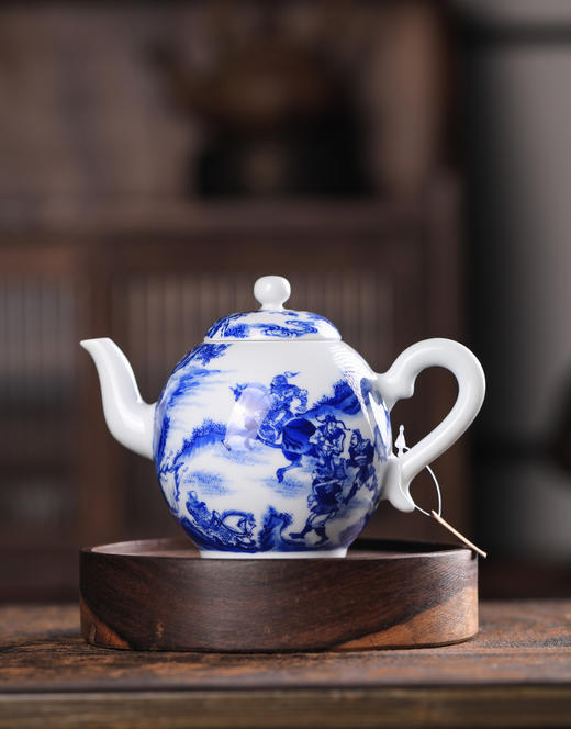 铭墨-三国三顾茅庐陶瓷壶 商品图2