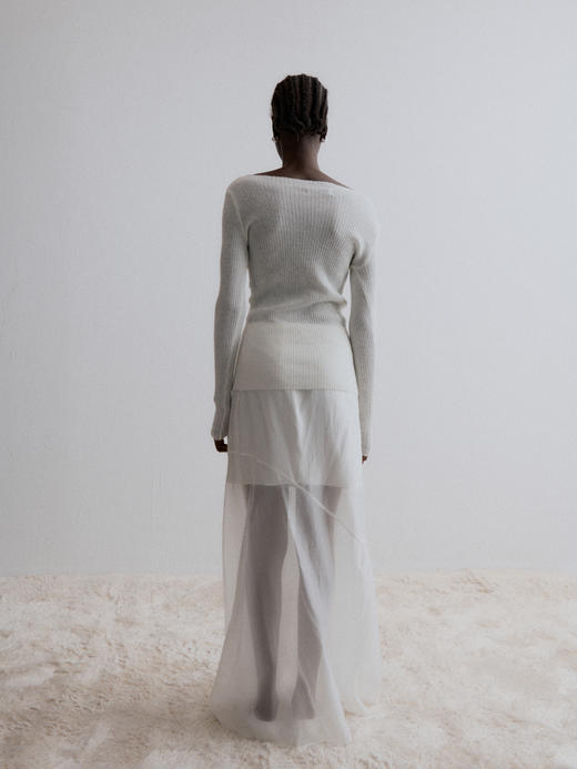 VC｜AW24145 Cedar flared skirt [ 黑 / 白 ] 商品图8