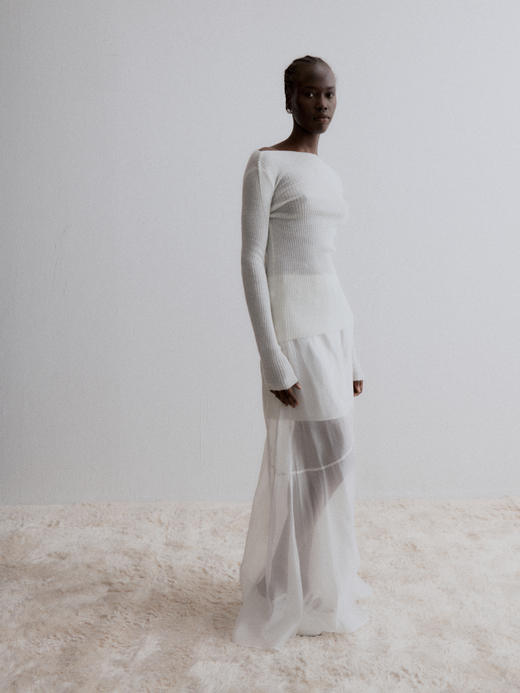 VC｜AW24145 Cedar flared skirt [ 黑 / 白 ] 商品图7