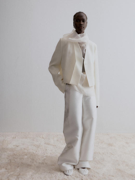 VC｜AW24143 Kalisa stiff satin trousers 长裤 [ 白 ] 商品图0