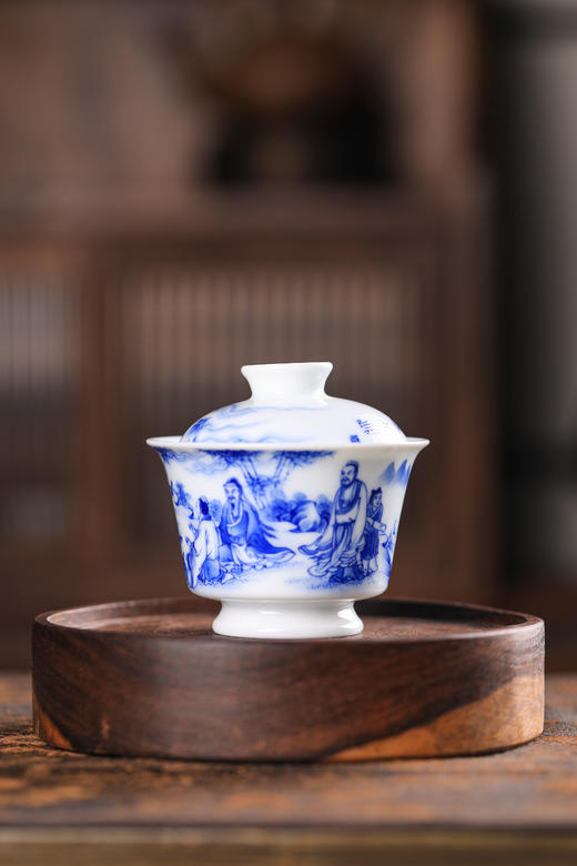 铭墨-竹林七贤二才盖碗 商品图2