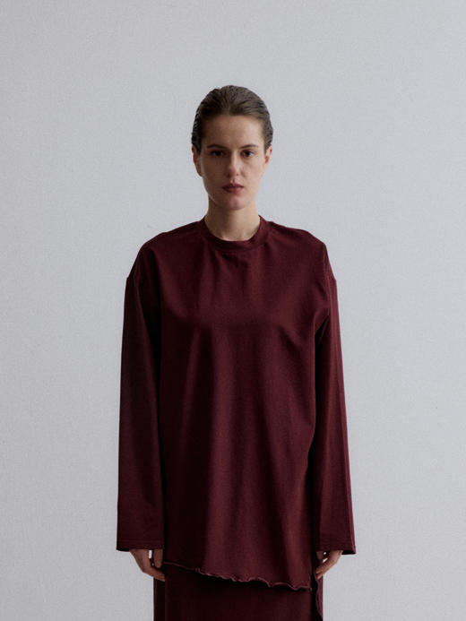VC｜AW24111 Venus jersey top 针织上衣 [ 白 / 酒红 ] 商品图2