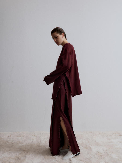 VC｜AW24111 Venus jersey top 针织上衣 [ 白 / 酒红 ] 商品图5