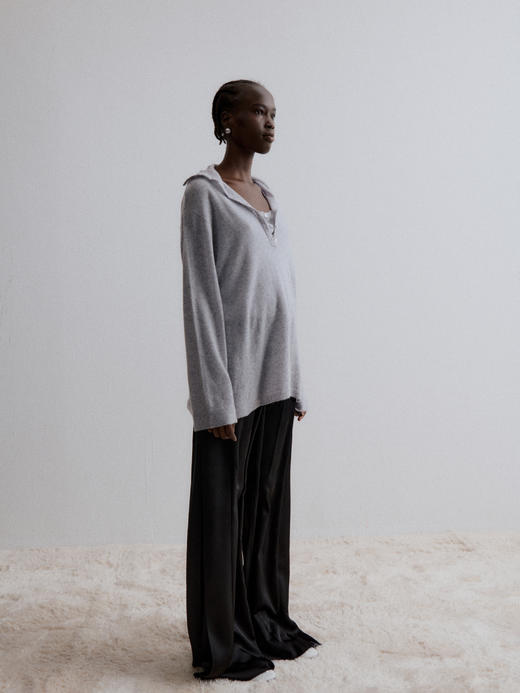 VC｜AW24091 Pamira buttoned knit top  [ 黑 / 白 / 灰 ] 商品图7