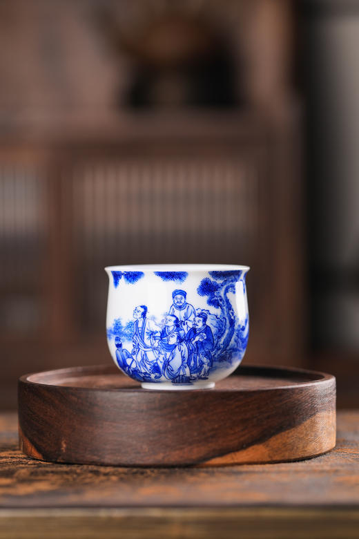铭墨-松下蹴鞠图单杯 商品图6