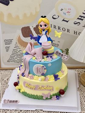 爱丽丝主题 卡通款蛋糕