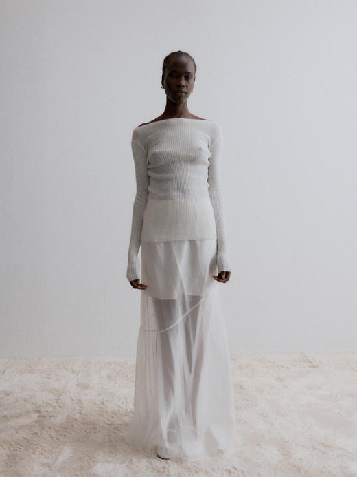 VC｜AW24145 Cedar flared skirt [ 黑 / 白 ] 商品图4