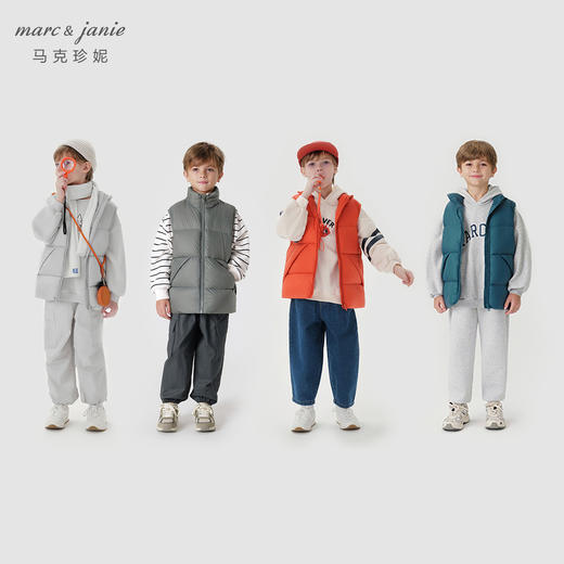 【三防】马克珍妮冬装新款男童城市户外加厚保暖羽绒服马甲231513 商品图1