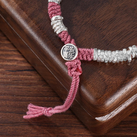 子佩集S999银【心事成蝶】手串【SC001016】纯银钱串手链腰缠万贯盘缠盘缠2409 商品图3