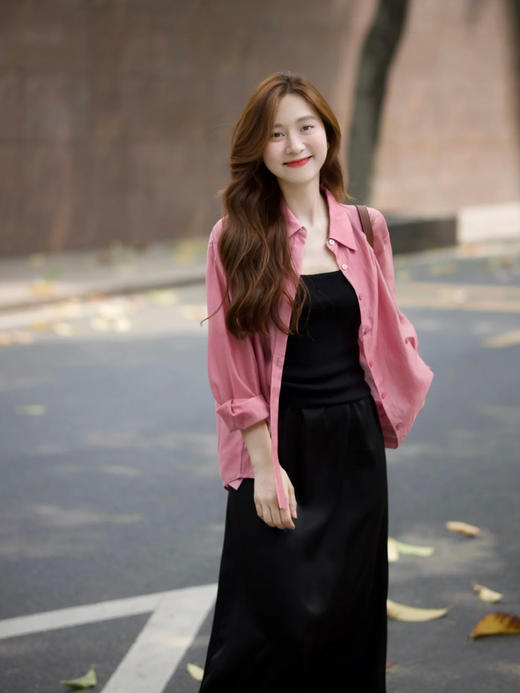 【百图lulu定制】【梅子粉衬衫】温柔浪漫明媚 天丝长袖衬衫 商品图4