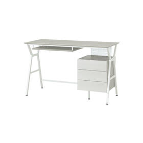 【家具】带文件柜书桌 DX001 白色（需自行安装）