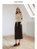 ForPoem 现货 24/FW原创设计针织羊毛休闲双腰头系带半身裙长裙 商品缩略图0