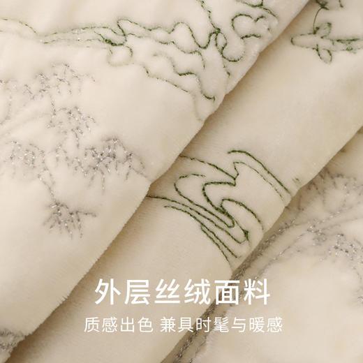 金三塔100%桑蚕丝填充新中式保暖背心女刺绣原来马甲棉袄保暖上装（限价）  NSFED732 商品图3