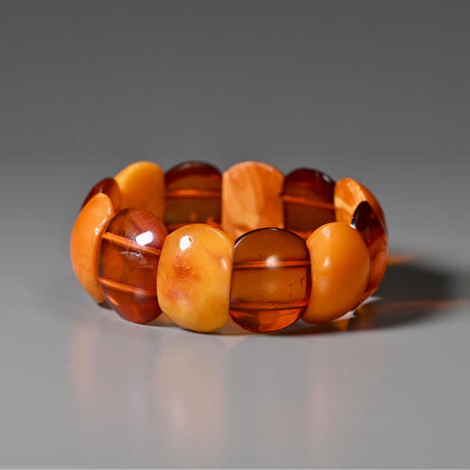 欧洲古董琥珀蜜蜡宽手镯 商品图2