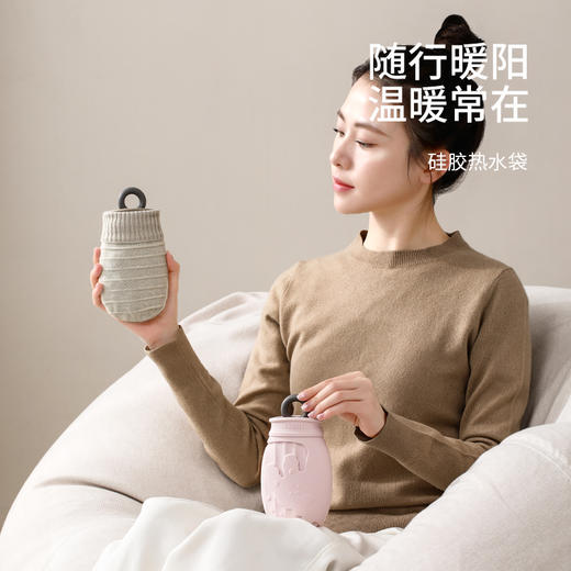 FaSoLa硅胶热水袋迷你小号热敷专用防爆注水暖水袋暖手暖被窝神器 商品图0