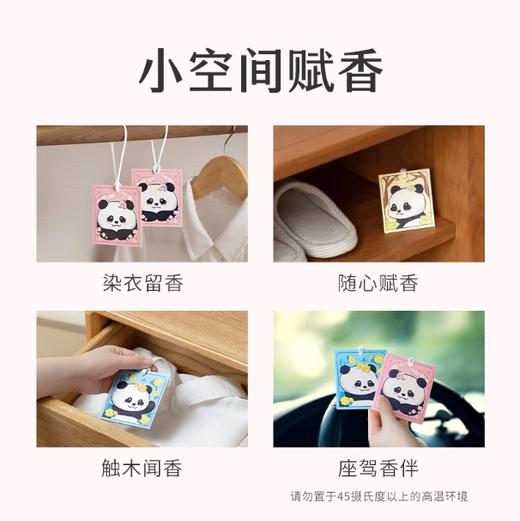 【会员积分礼】衣柜香薰片持久留香家用室内卧室除味留香卡车载汽车熊猫香片挂饰 商品图1