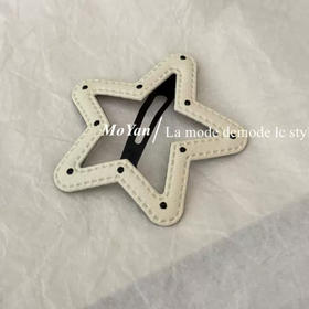 星星发饰发夹白色