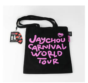 嘉年华粉色印花刺绣流苏帆布包