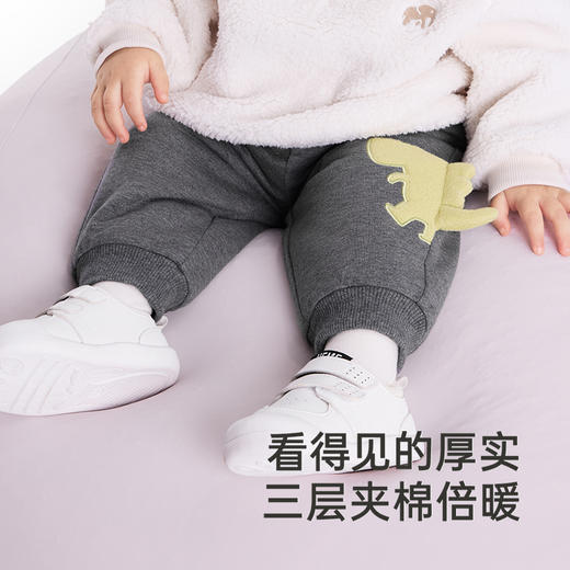 英氏儿童裤子秋冬夹棉保暖男宝女宝长裤PP裤外出防寒新款 商品图2