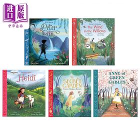 【中商原版】经典文学英文绘本5册套装 Peter Pan 彼得潘 Secret Garden 秘密花园 Heidi 海蒂 Wind in the Willows 柳林风声