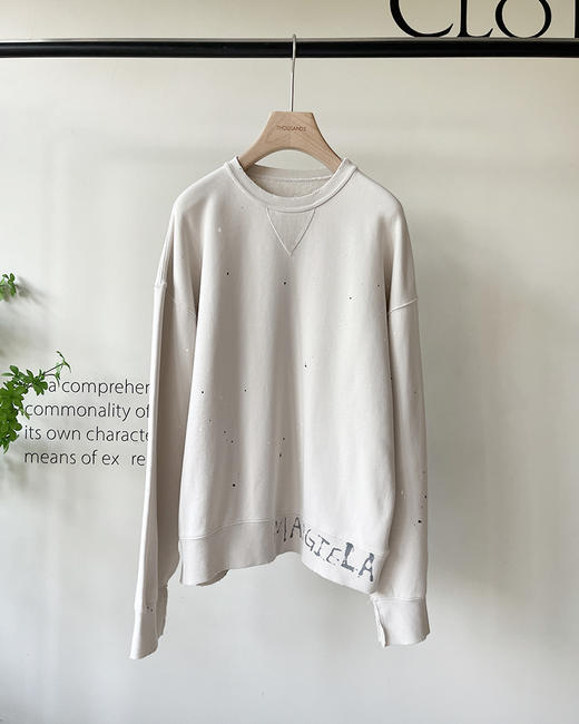 现货 THS 10.14-限时 m6家 情侣款 做旧泼墨松垮慵懒圆领卫衣 2色 QI137 商品图6