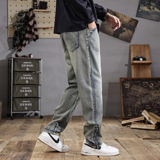 【新款DDJ】大依优型大码潮款直筒牛仔裤长裤男舒适休闲简约百搭加肥加大男装 商品图7