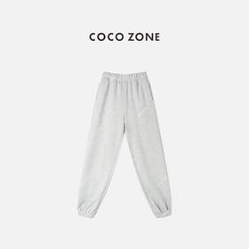 COCO ZONE 简约纯色松紧腰束脚裤通勤风休闲裤CC1D2384