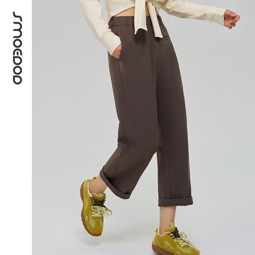 SMOEDOD/水沐伊朵加绒保暖摩登复古九分裤亲肤带口袋6589 商品图4