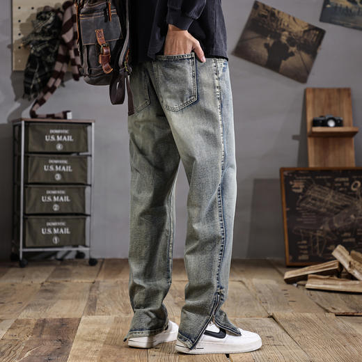 【新款DDJ】大依优型大码潮款直筒牛仔裤长裤男舒适休闲简约百搭加肥加大男装 商品图9
