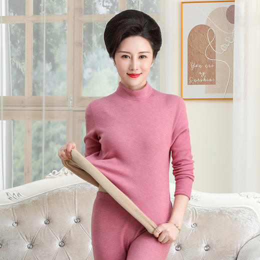 【YW】无忧购中老年加绒加厚无痕秋衣秋裤驼绒保暖内衣套装（截单后7天发货) 商品图9