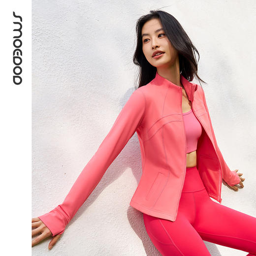 SMOEDOD/水沐伊朵瑜伽修身显瘦外套长袖加绒户外保暖轻盈50108 商品图1