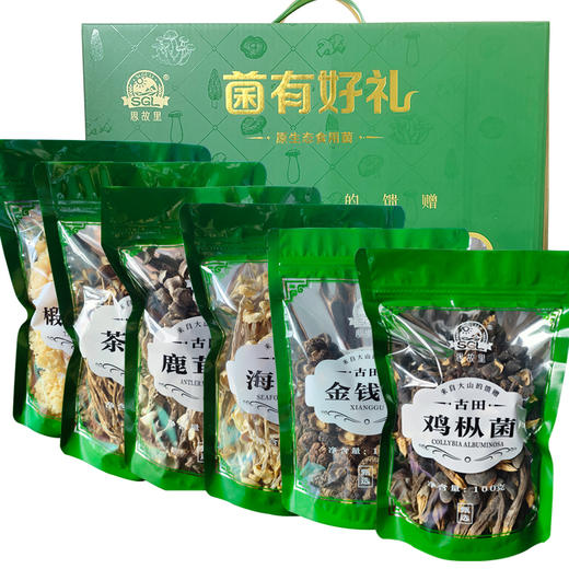 (SYJ)思故里菌菇礼盒（内含6种不同菌类）绿 商品图1