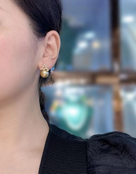 南洋金珍珠耳钉 12.7mm 商品图5