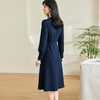 剩S/M 米思阳2026春季新款轻奢高级感收腰连衣裙遮肉显瘦中长裙子女0486 商品缩略图2