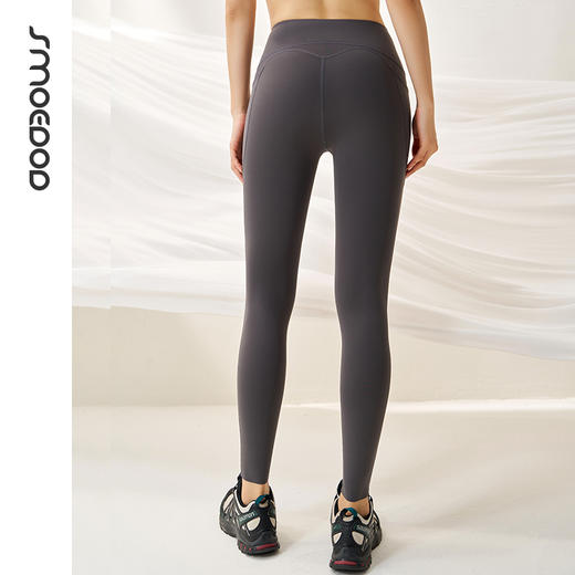 SMOEDOD/水沐伊朵莱卡运动健身瑜伽裤加绒保暖高弹塑形收腹九分外穿6601-1 商品图2