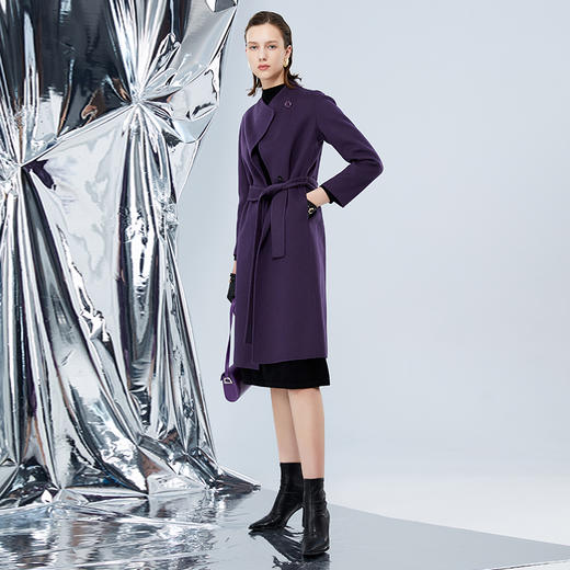 EITIE爱特爱冬季新款洋气长款毛呢大衣外套7614305 商品图1