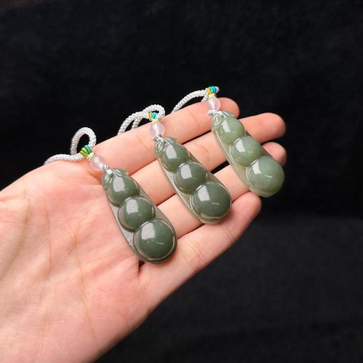 【明道专属】D和田玉四季福豆吊坠 42*18mm D20021 商品图0