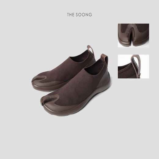 .THESOONG"分趾袜子鞋"极简飞织雾面一脚蹬平底单鞋HWXZ5445 商品图1