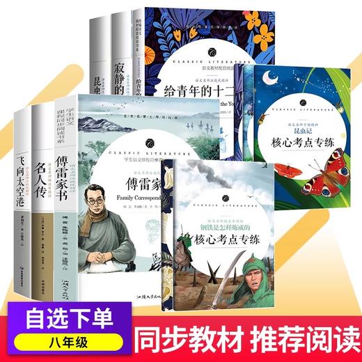 昆虫记寂静的春天飞向太空港傅雷家书名人传钢铁是怎样炼成的给青年的十二封信初中语文同步阅读 商品图0