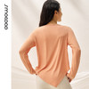SMOEDOD/水沐伊朵绒感长袖收褶瑜伽罩衫V形下摆亲肤裸感轻盈显瘦50165 商品缩略图2