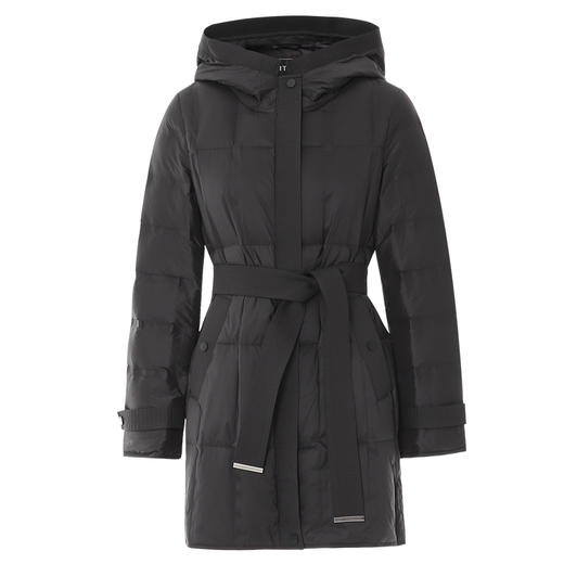 EITIE爱特爱冬季新款简约收腰显瘦保暖连帽羽绒服女7611303 商品图11