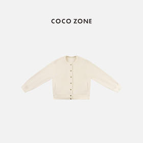 COCO ZONE 高级感简约圆领外套通勤风单排扣上衣CC2D2417
