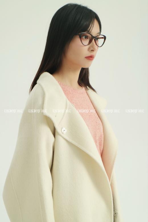【门店同款】ENJOY冬季柔韧与共双立扣斗篷款大衣 159496247 商品图13