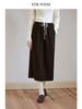 ForPoem 现货 24/FW原创设计针织羊毛休闲双腰头系带半身裙长裙 商品缩略图3