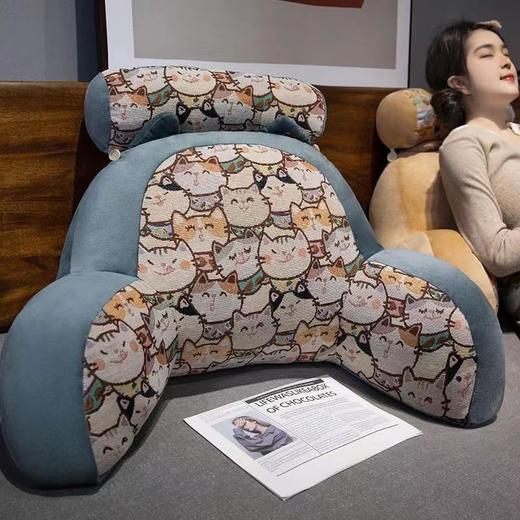 床头靠垫复古风软包护腰靠枕大靠背沙发抱枕床上看书枕宿舍学生夏 商品图3