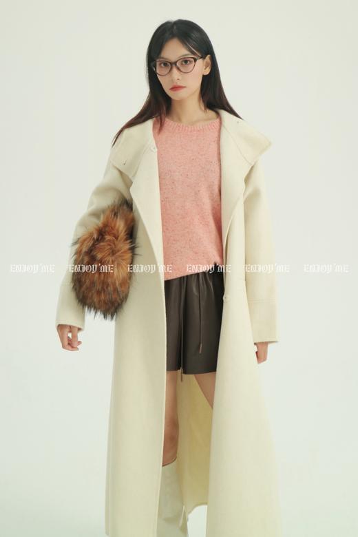 【门店同款】ENJOY冬季柔韧与共双立扣斗篷款大衣 159496247 商品图9