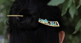 没想到我居然把《千里江山图》戴在头上！