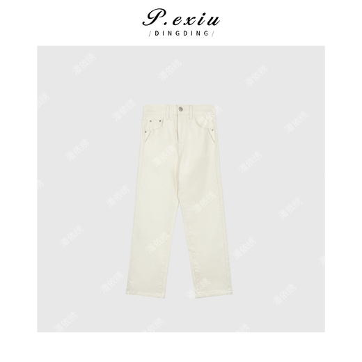 03-4潘依绣丁丁宠粉PanYiXiu/潘依绣秋冬磨绒时尚简约烟管裤九分牛仔裤 D6687 商品图1