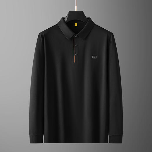 【新款DG】大依优型大码长袖Polo衫翻领加肥加大肥佬休闲宽松透气上衣打底 商品图1
