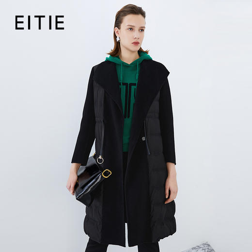 EITIE爱特爱冬季新款时尚拼接保暖通勤显瘦羽绒服外套7611315 商品图0